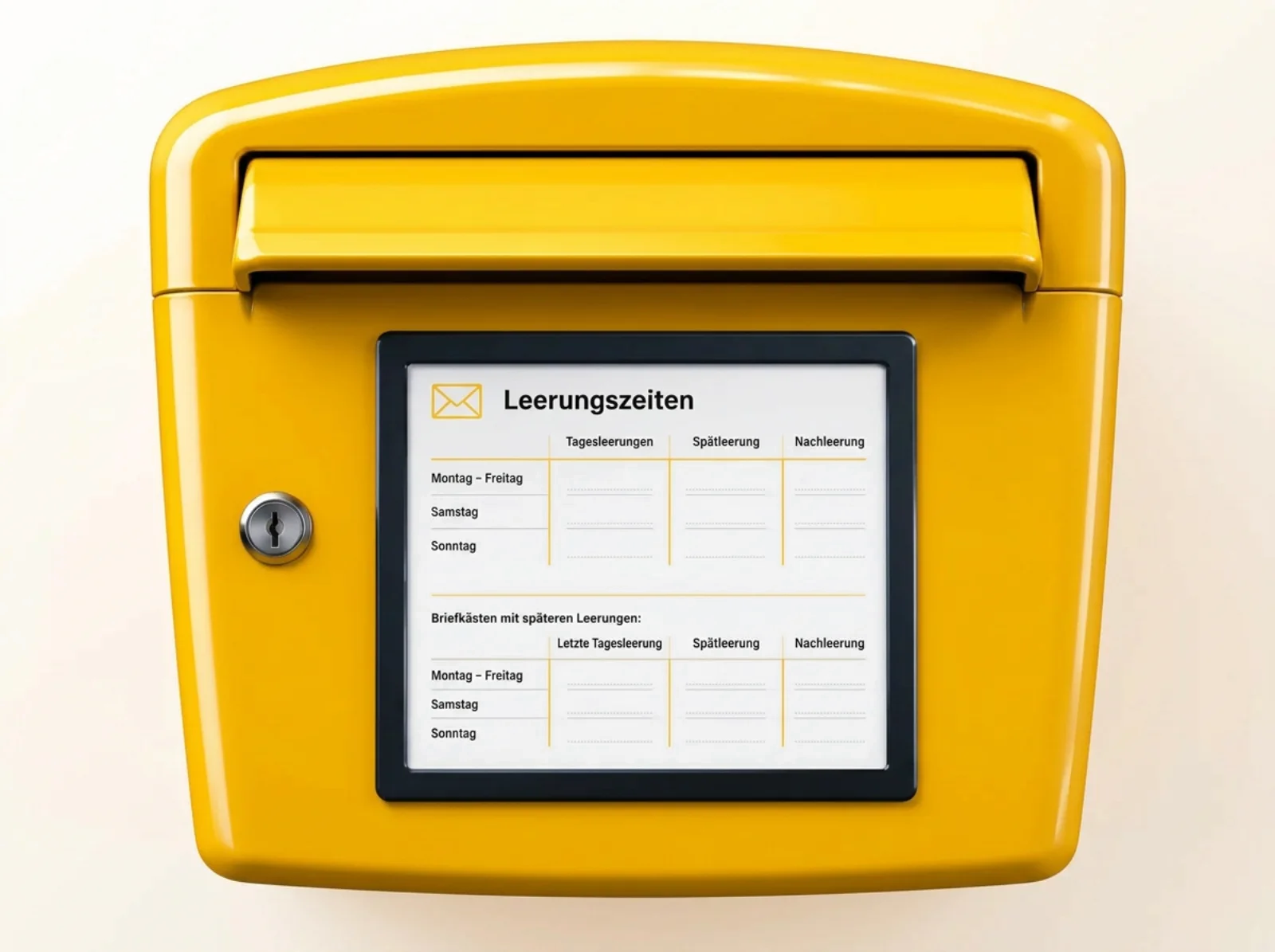 Gelber Briefkasten – Post Nachsendeauftrag online stellen